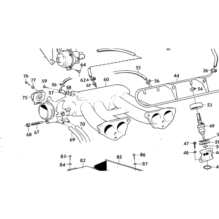 Volvo Capteur pression air injection B20E+B30E D tronic (0 280 100 015) 140+164+1800 ECHANGE (caution 100 euro) Volvo piece no 243183