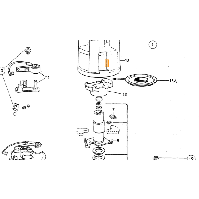 Volvo Répartiteur de puissance de la boîte à vide B20E n'est plus disponible Volvo piece no 243276