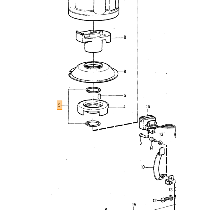 Volvo Chapeau de distributeur B20B+B20E+B20F+B19+B21+B23+B200K+B230A+B230E(0330920006) Volvo piece no 243797