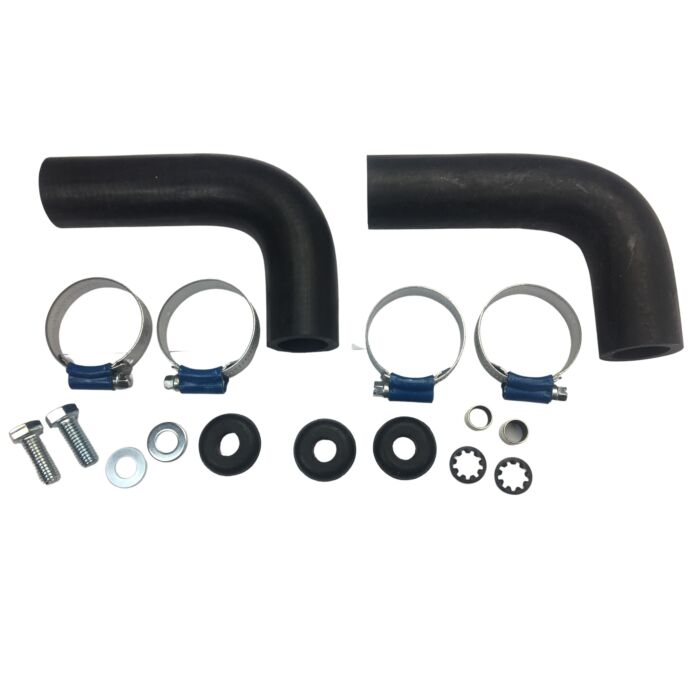 Radiateur slangen set (2st) PV+Amazon B18-1966 incl 4 slangklemmen en 3 ophangrubbers+busjes