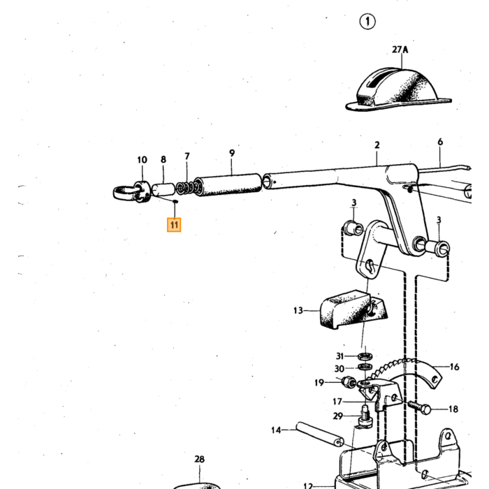 Volvo Kit révision maitre cylindre frein B20 P1800E+ES+164 (22 2 diam) cyl 1212406 type ATE Volvo piece no 273226