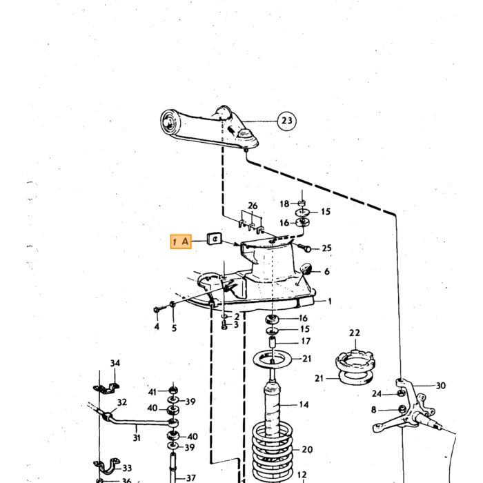Volvo Amortisseur 140 + 164 avant ( gas ) renforcé pour Volvo Volvo piece no 273354GAS