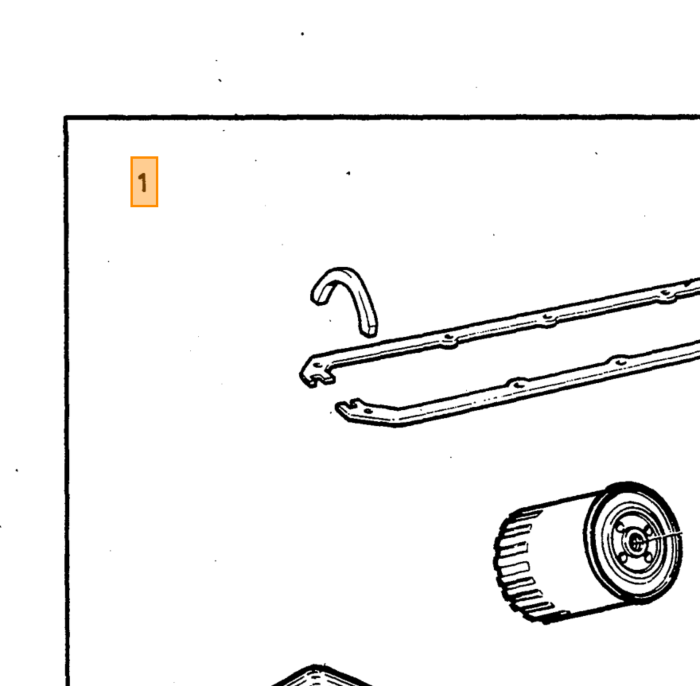 Volvo Pochette de joints culasse D24T 1983+ Volvo piece no 275744