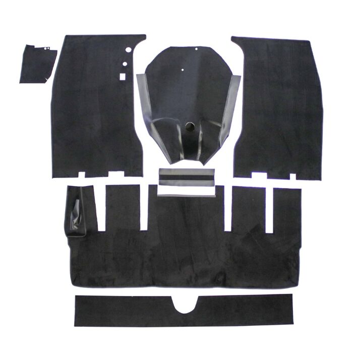 Volvo Jeu de tapis P1800 Jeu complet Jensen noir 1961-1962 Volvo piece no 277400