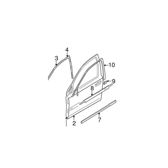 Autocollant de portière gauche pour Volvo S80 autour de la vitre de portière, bande noire d'origine côté conducteur, pièce Volvo numéro 30655714