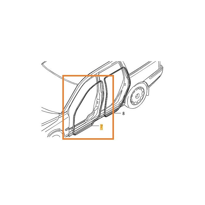 Joint de porte en caoutchouc pour carrosserie Volvo v70 s60 XC70 utilisable à l'avant gauche ou à l'avant droit S60 (-2009) V70 P26 XC70 (2001-2007) dans la rainure, numéro de pièce Volvo 30779419
