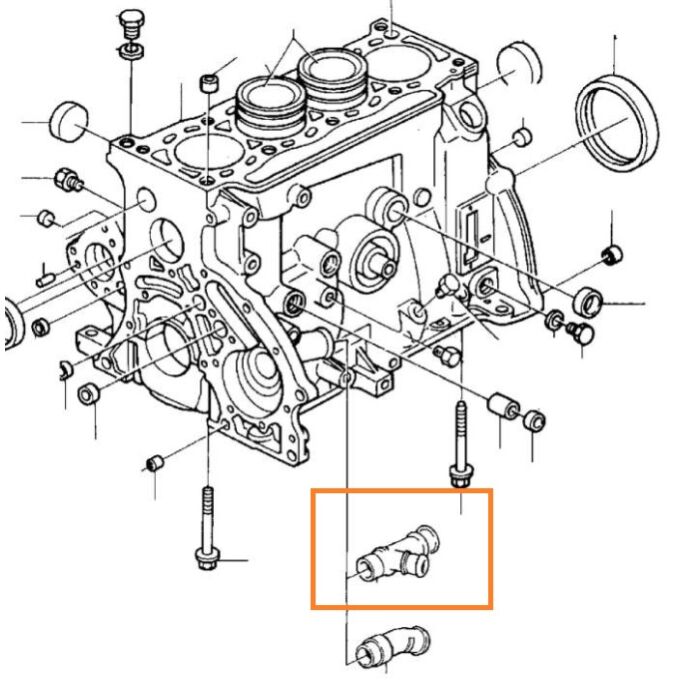 Moteur de tuyau Volvo pour Volvo 440 460 480 1.7 1.8, numéro de pièce Volvo 3462646
