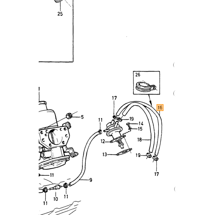 Volvo Injecteur démarrage à froid B19E+B21E+B23E+B21F+B200E+B230E (0 280 170 445) K tronic Volvo piece no 3517065