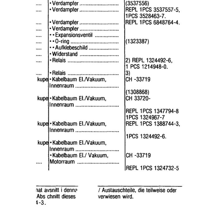 Volvo Gasket Volvo piece no 3522084