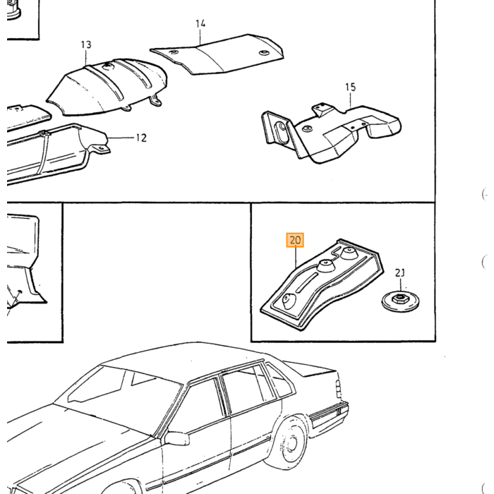 Volvo PROTECTING PLATE Volvo piece no 3528808