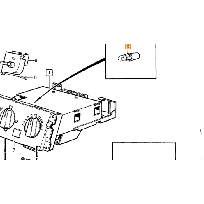 Volvo LAMP Volvo piece no 3537346