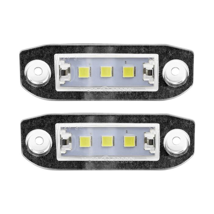 Éclairage de plaque d'immatriculation LED Volvo 6000K 1 paire C70 S40 S60 S80 V50 V60 V70 XC60 XC70 XC90 numéro de pièce Volvo 35435006