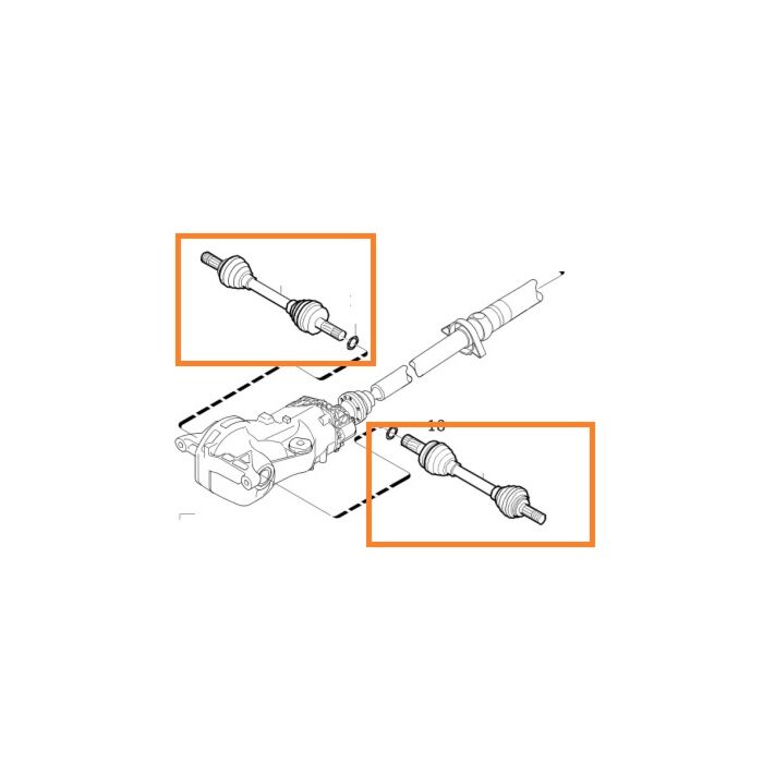 Arbre d'entraînement Volvo échange arrière xc70 2007-2012 gauche et droite correspondant au numéro de pièce Volvo 36000931