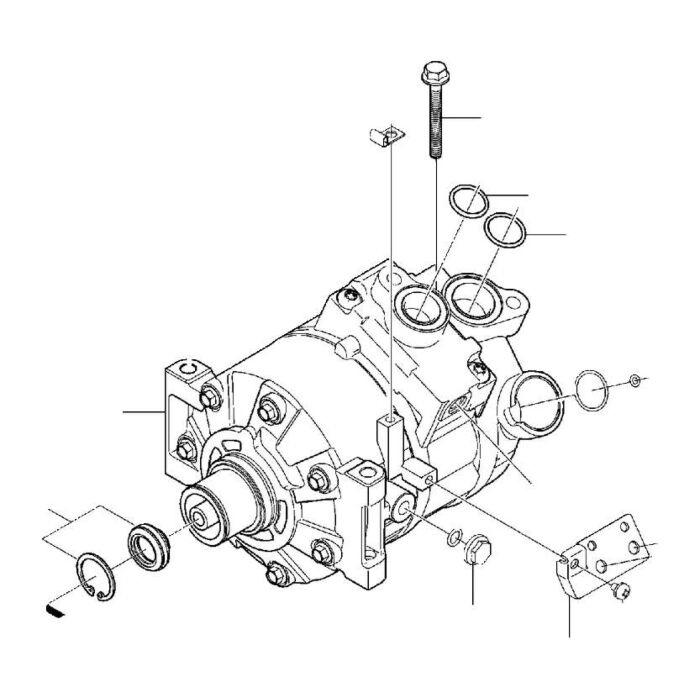 Pompe de compresseur de climatisation Volvo AC pour S80 Xc60 Xc70 V70, référence OEM 36001376, cylindre 3.0 4 3.2, numéro de pièce Volvo 36051068.
