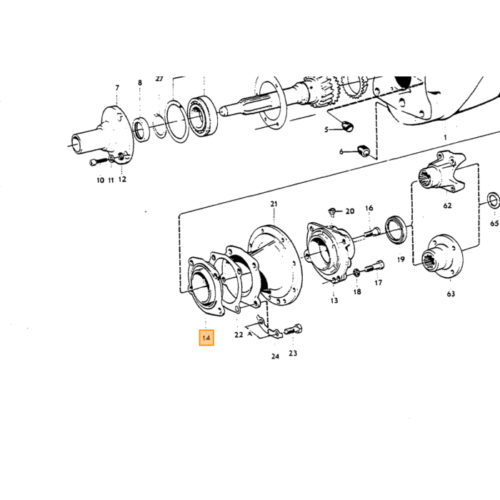 Volvo Support de roulement à bride intermédiaire PLUS DISPONIBLE Volvo piece no 380425