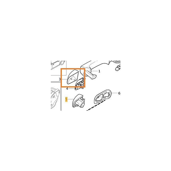 Couvercle de Poignée de Système sans Clé Volvo LHD pour Volvo C30 S40 V50 C70 S80 V70 XC70 XC60, numéro de pièce Volvo 39998270