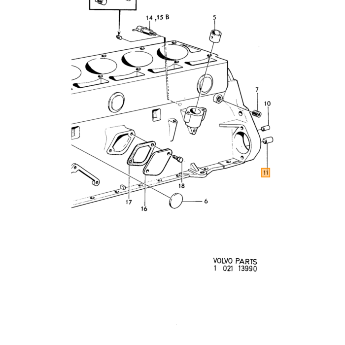 Volvo Vis bielle B18+B20+B30 -1973 (volant 6 trous) Volvo piece no 415223