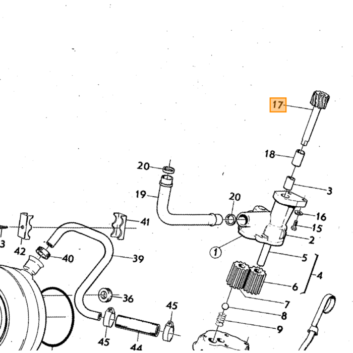 Volvo Pignon+arbre pompe à huile+distributeur de débit B18+B20+B30 Volvo piece no 418277