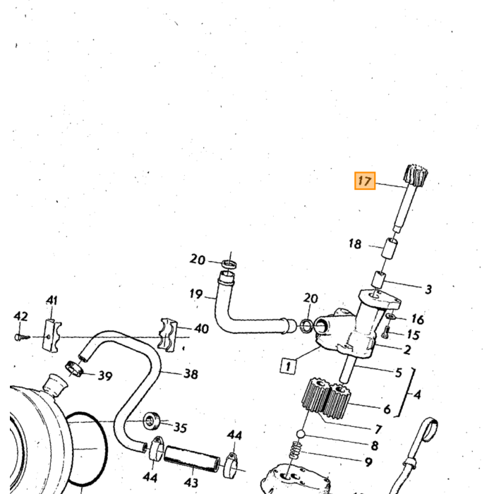 Volvo Pignon+arbre pompe à huile+distributeur de débit B18+B20+B30 Volvo piece no 418277