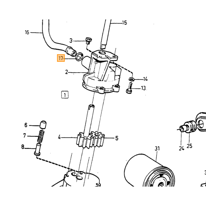 Volvo Pompe à huile à bague en caoutchouc B18+B20+B30+B19+b21+b23+b230 Volvo piece no 418360