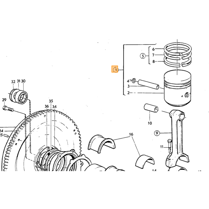 Volvo Entretoise arbre à cames B18+B20+B30 4.4mm Volvo piece no 418363