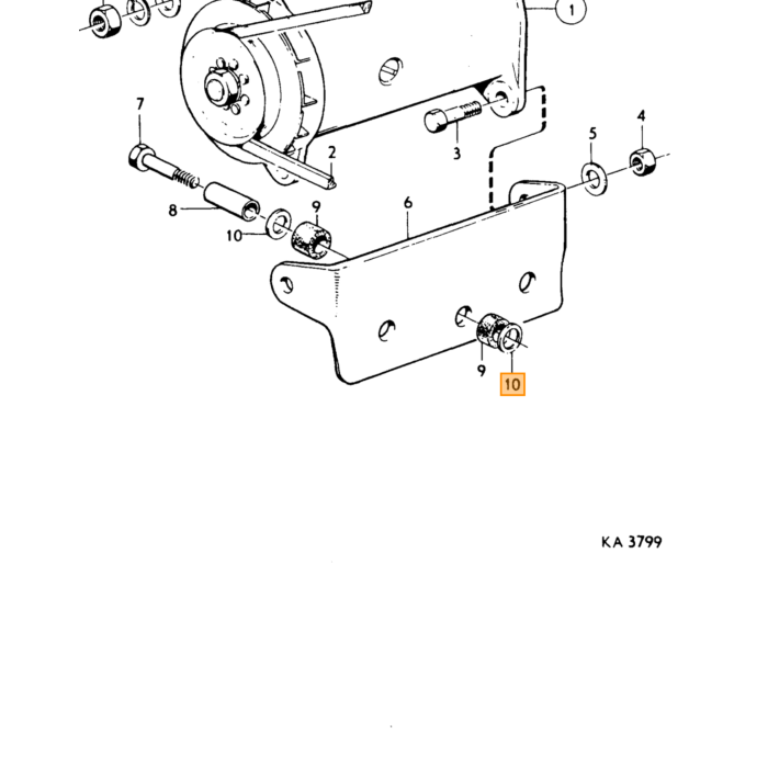 Volvo Revet caoutchouc d'alternateur DC B18 Volvo piece no 418531