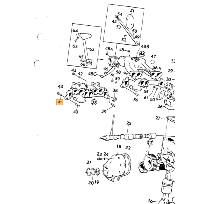 Volvo Collecteur revet épais type B18+B20+B30+B19+B21+B23+B200+B230 diam 20x8.5 épaisseur 4.2mm Volvo piece no 419401