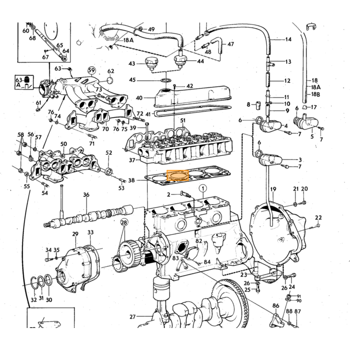 Volvo Collecteur revet épais type B18+B20+B30+B19+B21+B23+B200+B230 diam 20x8.5 épaisseur 4.2mm Volvo piece no 419401