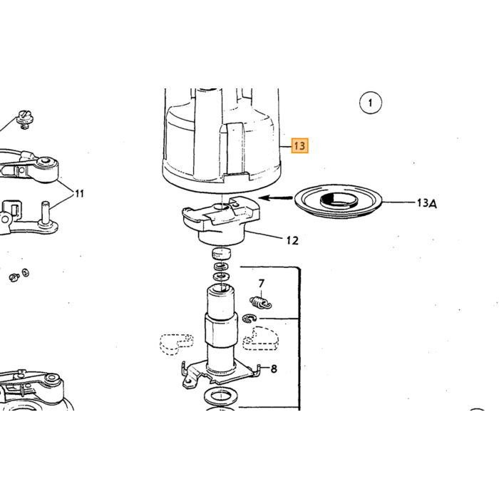 Volvo Support d'alternateur pour conversion CC à CA PV+Duett+Amazon+P1800 (419598 ) B18 motor Volvo piece no 419417