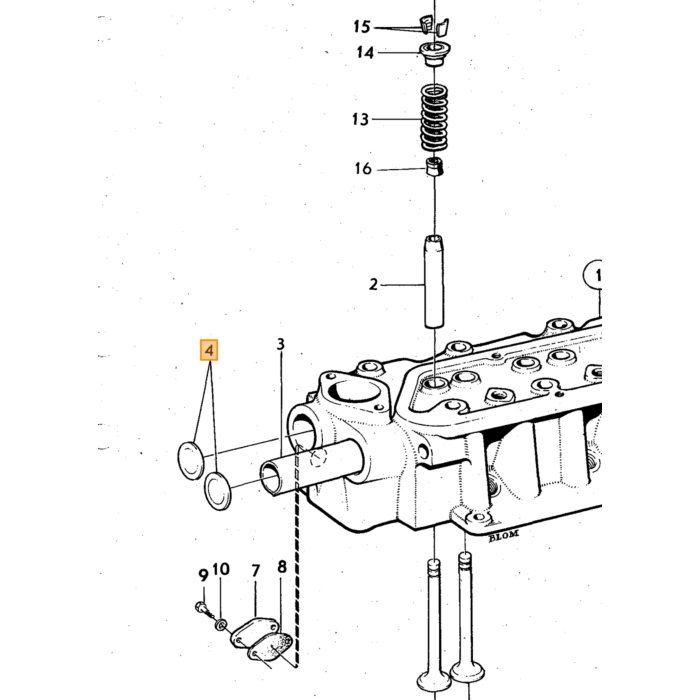 Volvo Soupape d'échappement B20E/F+B30E/F Volvo piece no 419735