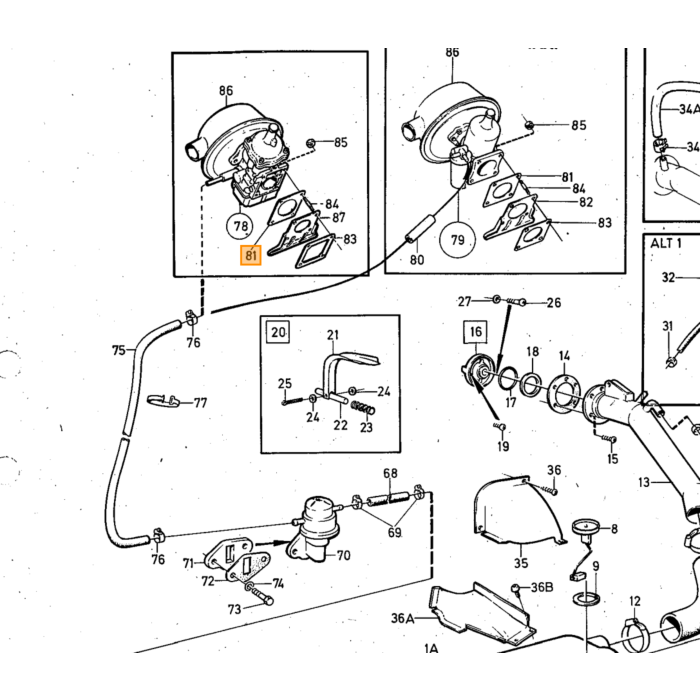 Volvo remplacé par le joint de bride isolant 3501514 Volvo piece no 419888