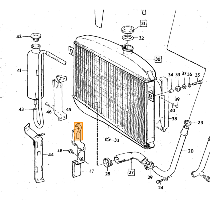 Volvo Radiateur 140 automatique -70 ECHANGE Volvo piece no 460401