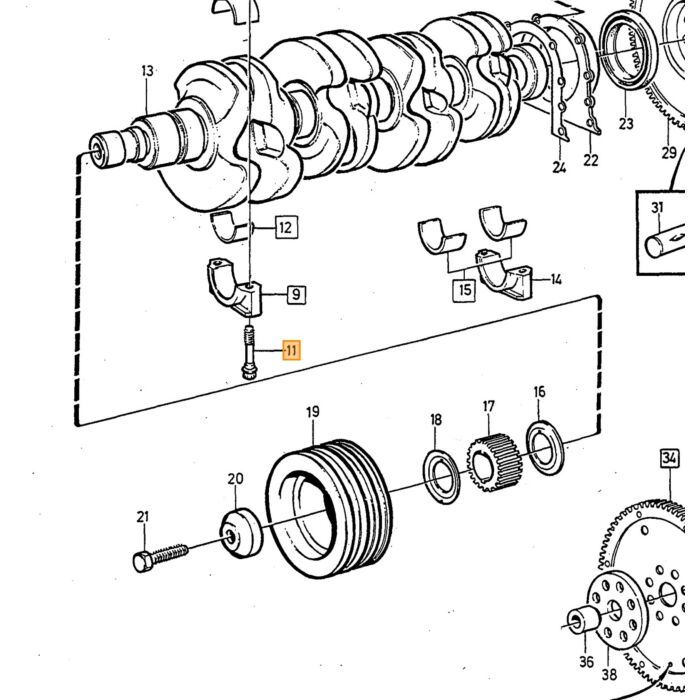 Volvo Tendeur de courroie de distribution B19+B21+B23+B230+B200 740 340-360 940 240 760 Volvo piece no 463633