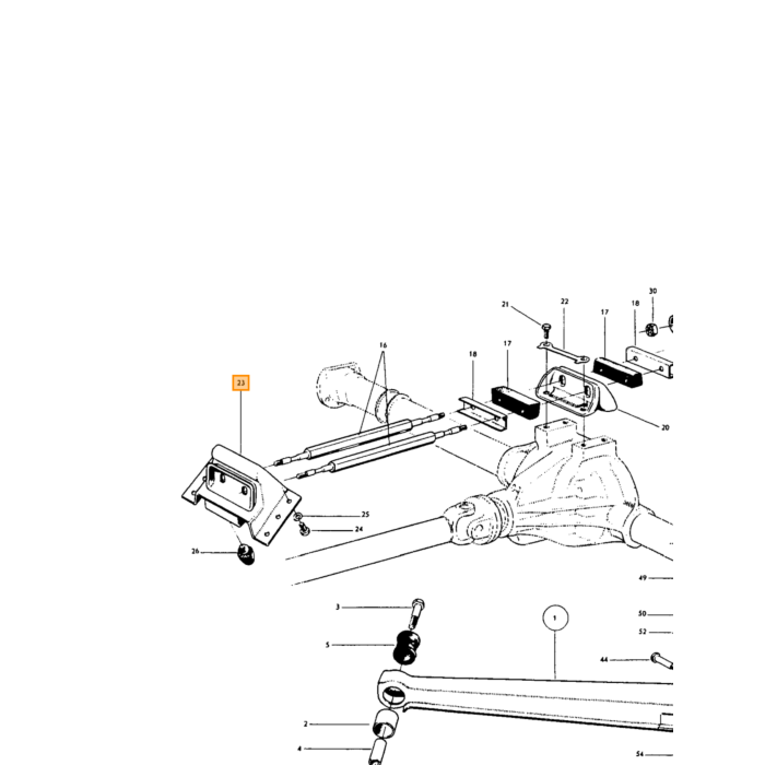Support de montage de châssis d'essieu arrière Volvo pour PV 544 PV444, pièce Volvo numéro 655506