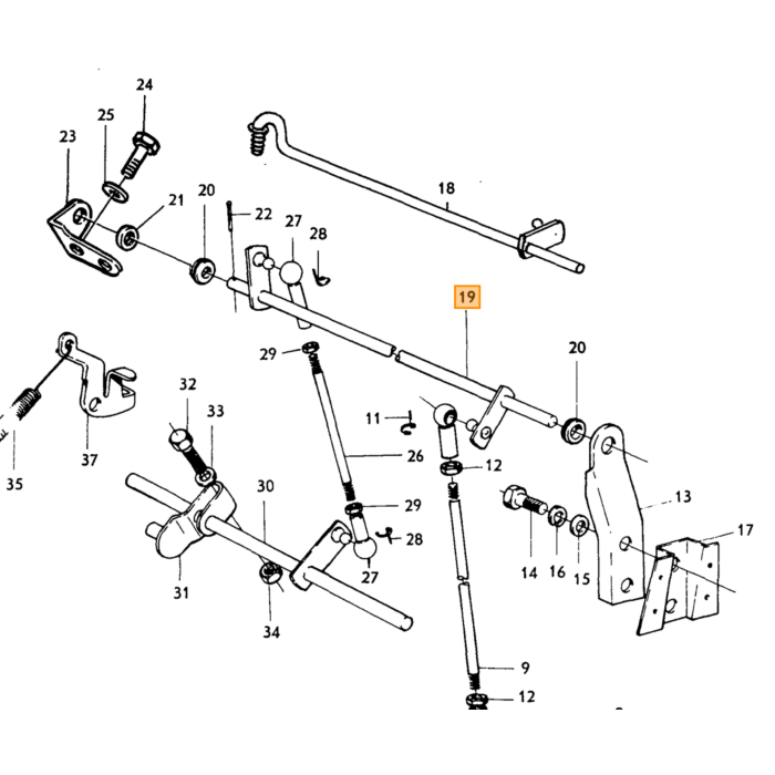 Volvo Tige d'accélérateur pour carburateurs SU PV544+Duett+Amazon+P1800 B18B+B18D (671950) Volvo piece no 662006