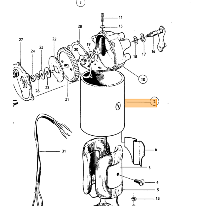 Volvo Moteur d'essuie-glace à contact traînant Prestolite+Autolite 12V Amazon+P1800 Volvo piece no 662101