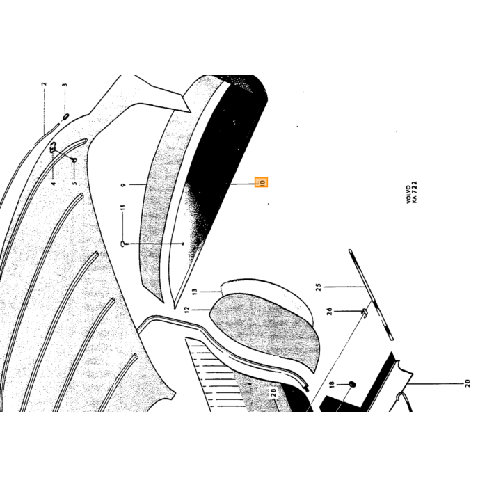 Poignée de porte intérieure Volvo pour PV544 PV444 amazon 45 544 P210 1200 220 120 130, numéro de pièce Volvo 662336