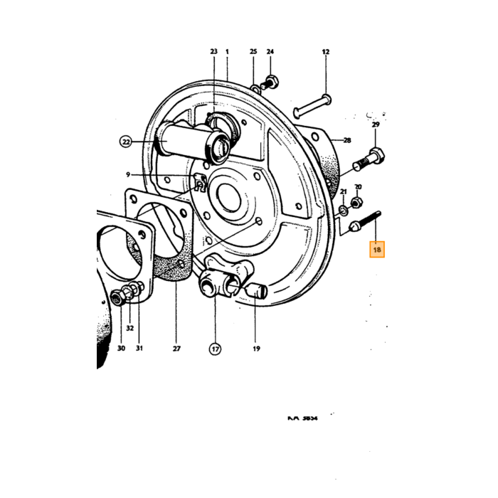 Volvo Adjusting Screw Volvo piece no 662511