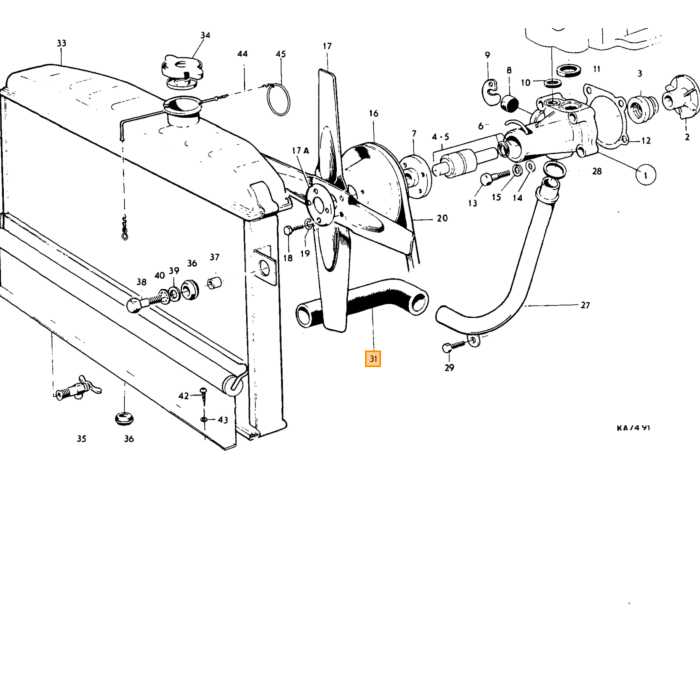 Volvo Durite de radiateur PV555+Duett+Amazon B18 -1966 système ouvert haut ou bas 273189   653374   653574   660096   663030   663031   89684 Volvo piece no 663031