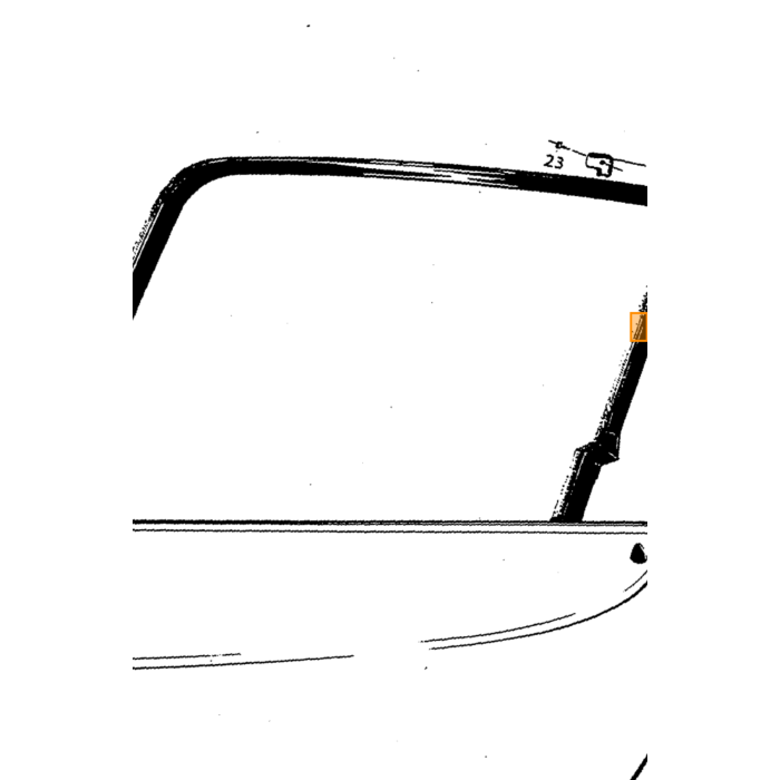 Charnière Volvo P1800 pour porte droite supérieure 664307 pièce Volvo numéro 664307