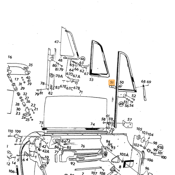 Volvo Anneau en caoutchouc pour serrure de porte P1800 Volvo piece no 664533