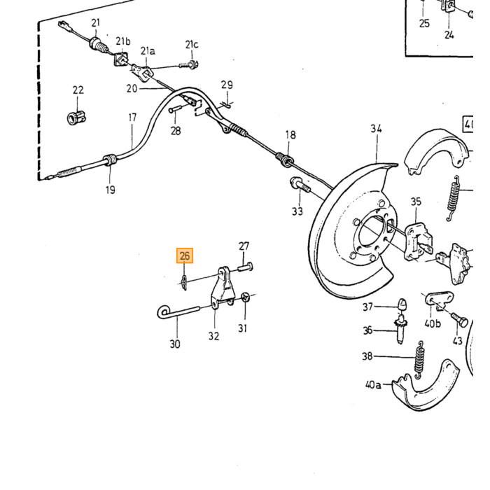 Ensemble de montage de frein à main et de girling Splitplen pour Volvo 140 164 240 260 740 760 780 940 s90 V90 V70 V70XC