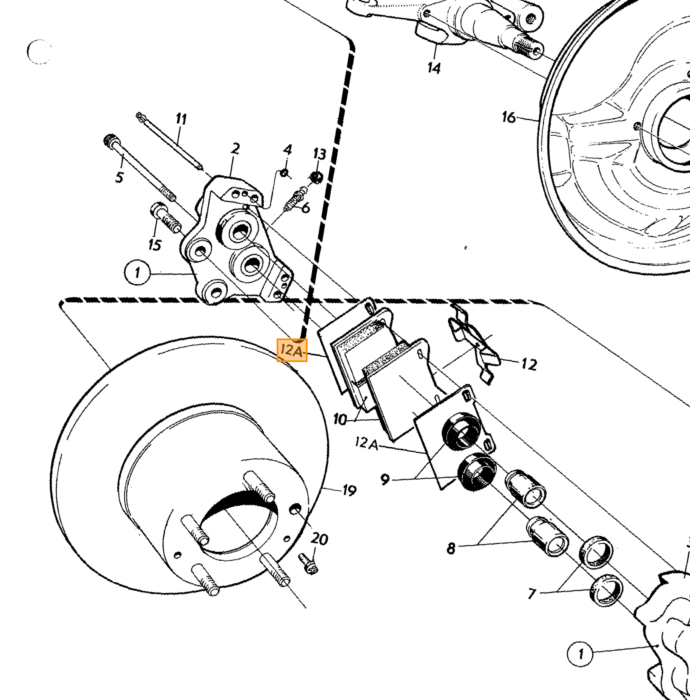 Ensemble de montage de frein à main et de girling Splitplen pour Volvo 140 164 240 260 740 760 780 940 s90 V90 V70 V70XC