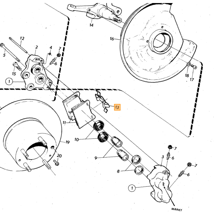 Ensemble de montage de frein à main et de girling Splitplen pour Volvo 140 164 240 260 740 760 780 940 s90 V90 V70 V70XC