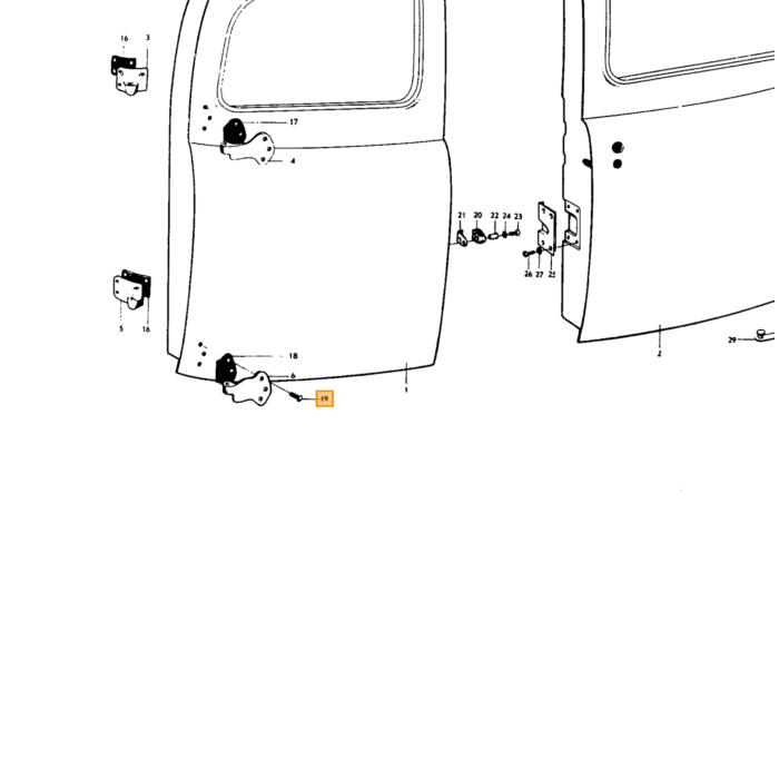 Volvo Poignée de porte Duett derrière porte porte Volvo piece no 668592