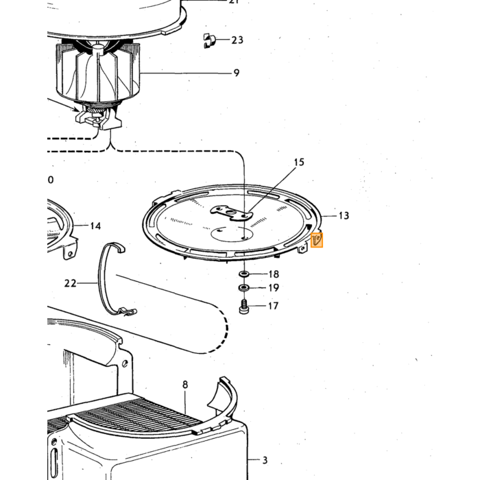 Ressort pour moteur de chauffage Volvo PV544+Amazon+P1800+140+164+210 ressort de brosse à charbon (671984) pièce Volvo nr 671985