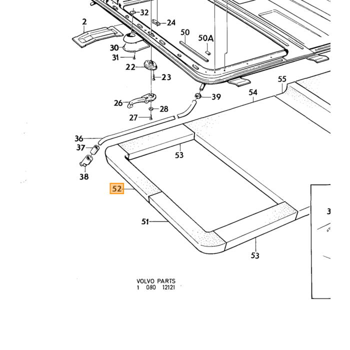 Volvo Tôle PV+Duett+140+164+240+260 bande pour porte caoutchouc montage 13 7 mm br au mètre Volvo piece no 676082