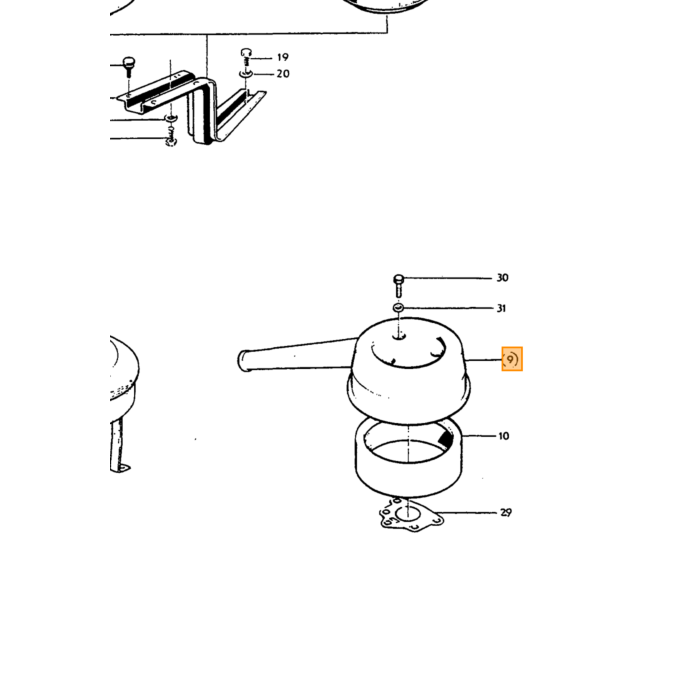 Autocollant Volvo pour filtre à air 679260 B18A Stromberg, pièce Volvo numéro 679260S
