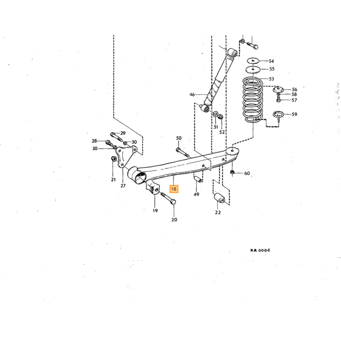 Volvo Triangle arrière 140 142 144 145 -1970 version courte HH 55cm 675260 Volvo piece no 679451