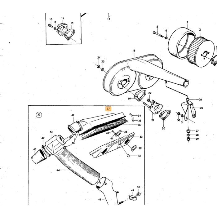 Volvo Boîtier de filtre Volvo 120 130 220 140 164 240 avec double stromberg/su plus disponible Volvo piece no 680743